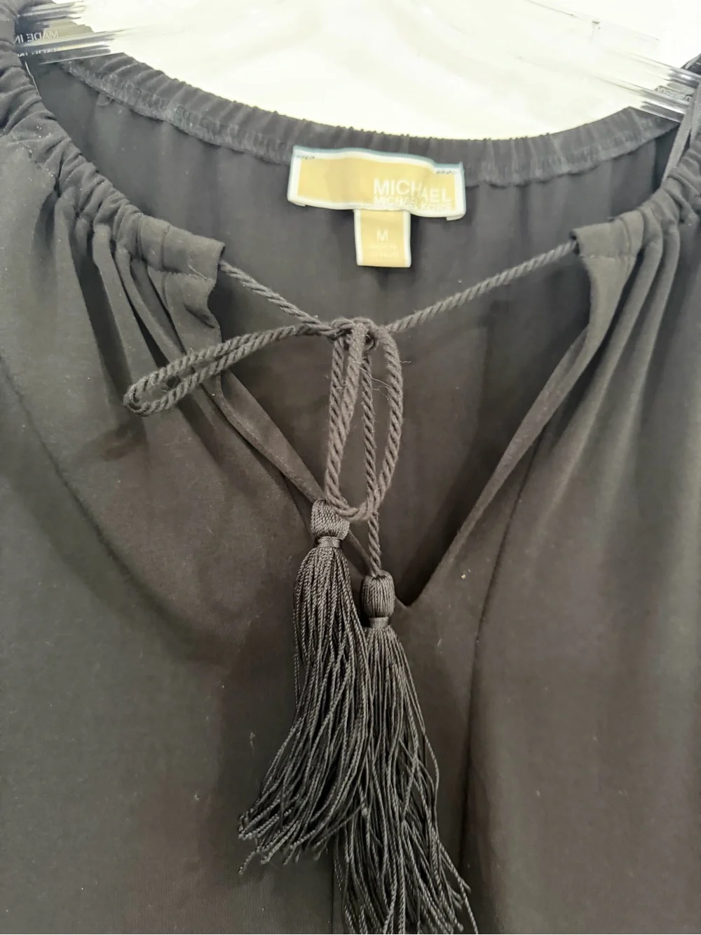 Michael Kors Black Tassel Tie Swim Cover-Up Tunic